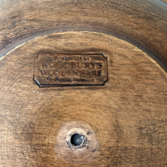 Woodbury’s Woodenware Wooden Salad Bowl and Serving Utensils Excellent Condition - Picture 4 of 10